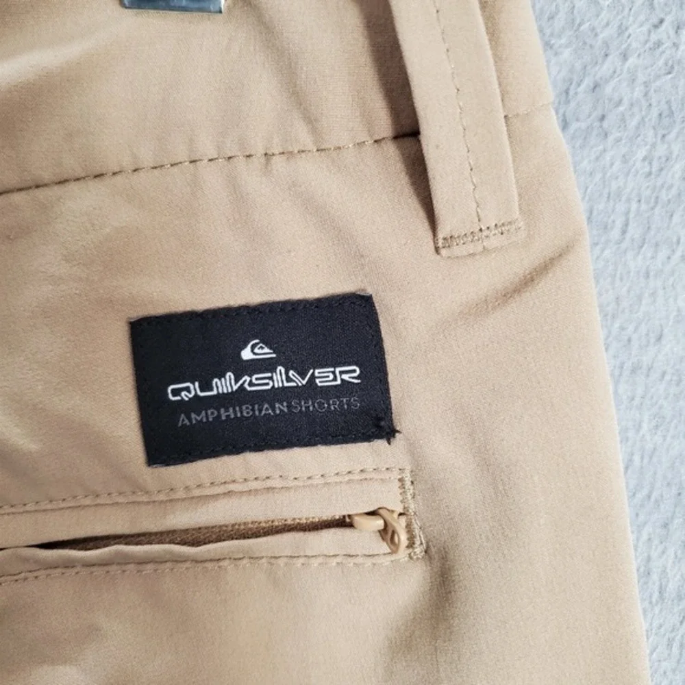 Quiksilver Men Shorts 38 Beige Chino Amphibian Pockets Dry Flight Eco‎ 9